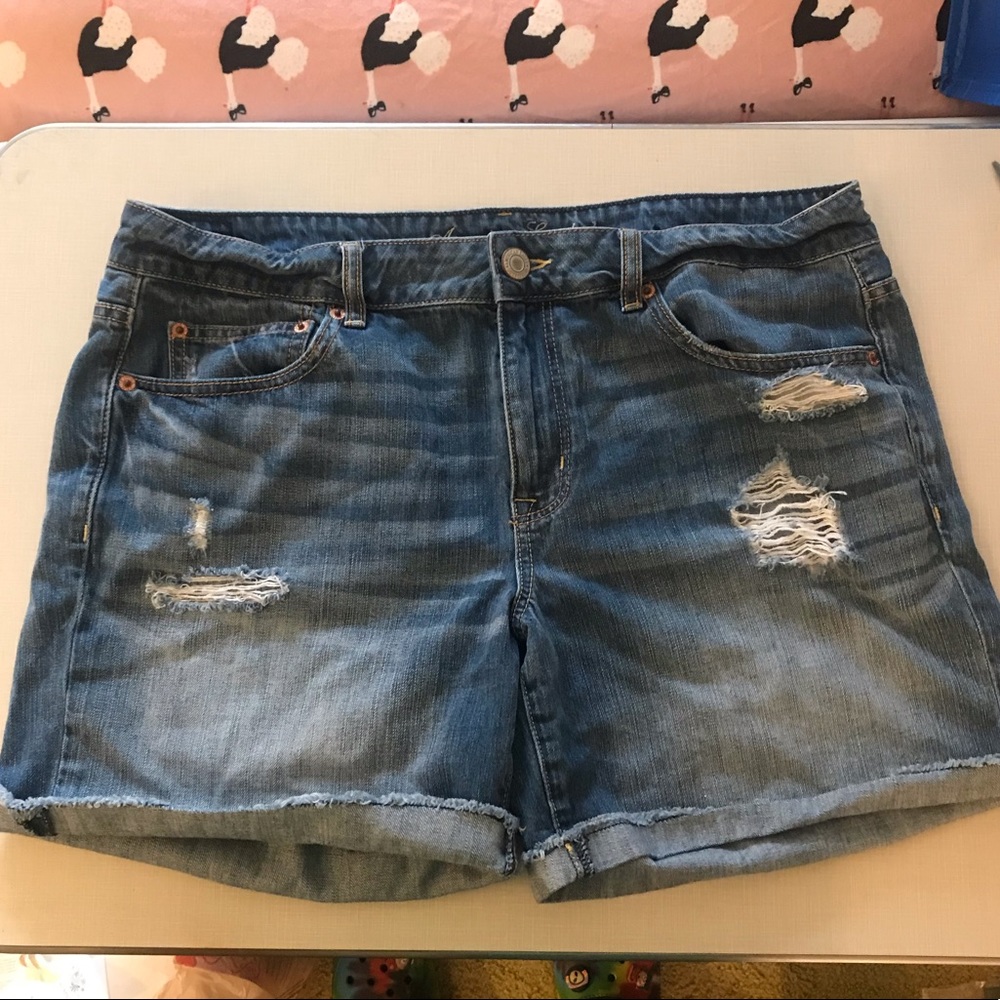 American Eagle Ripped Jean Shorts